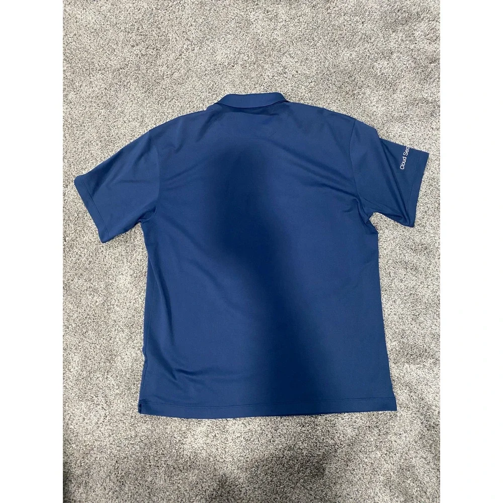 Nike Polo Shirt Mens XL Navy Blue Excellent Cisco Cloud Security Tech Corporate